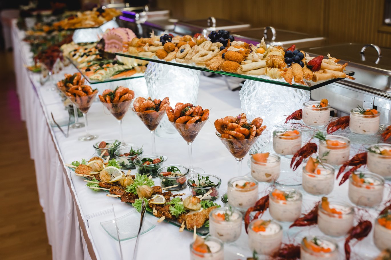 Catering food wedding buffet